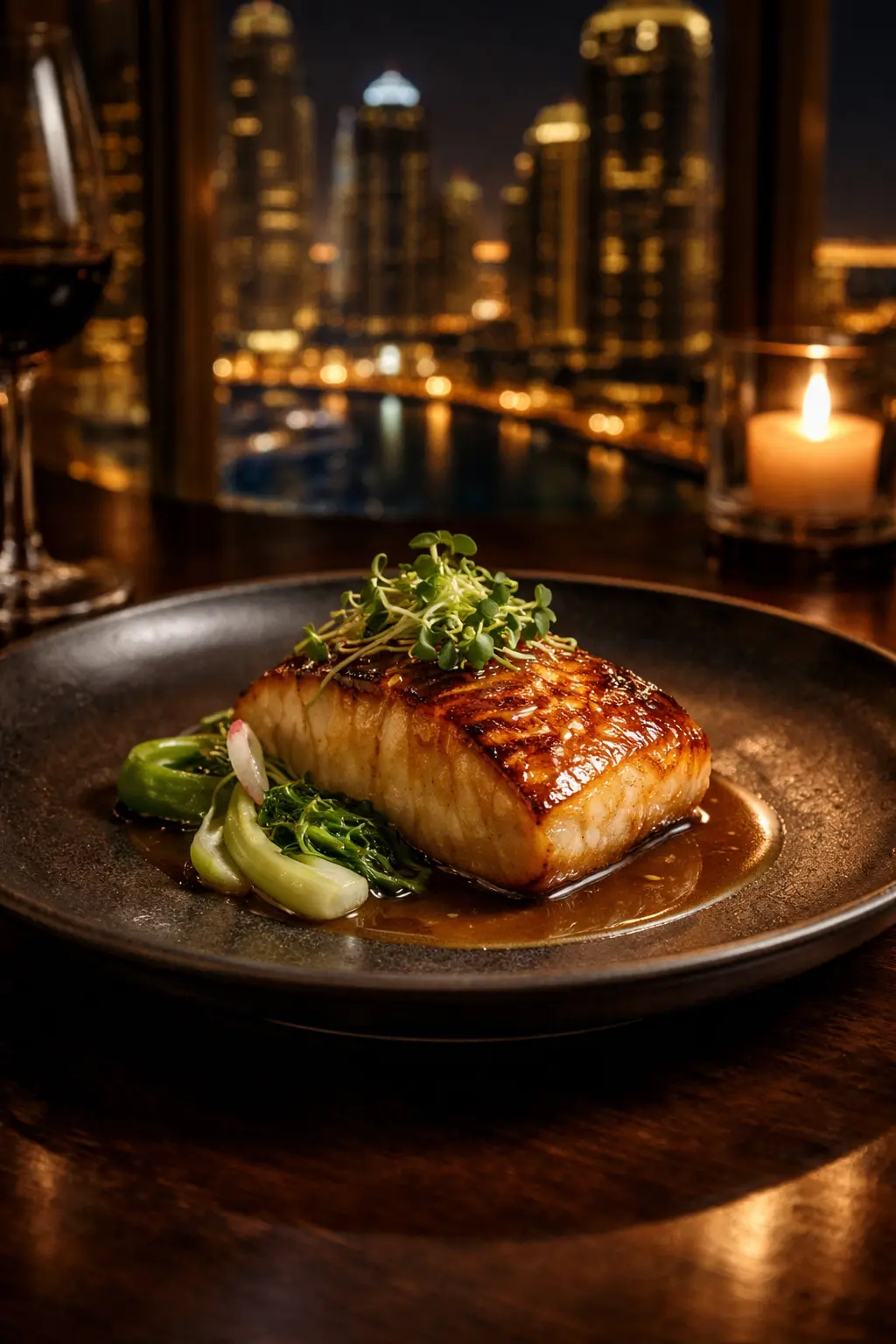 Miso glazed black cod