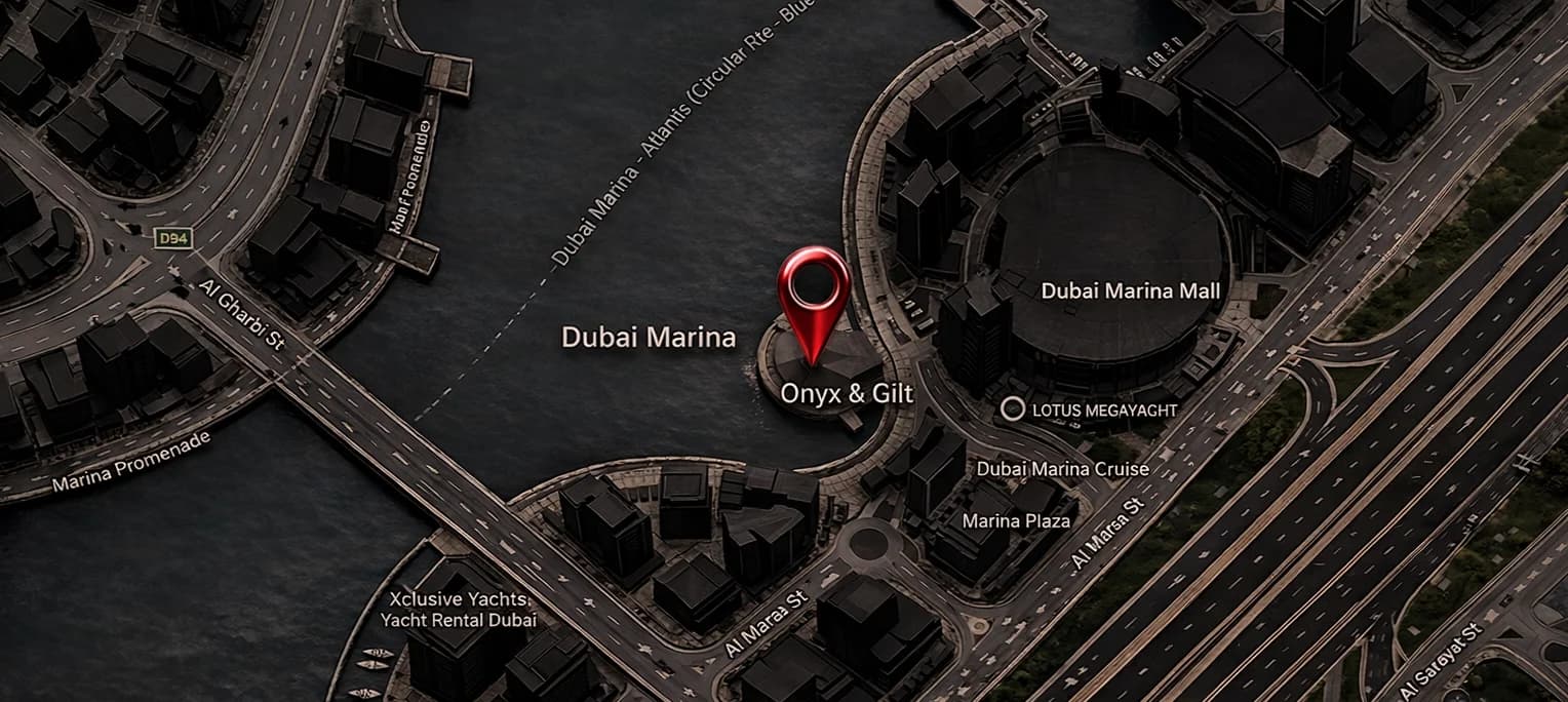 Dubai Marina map footer background